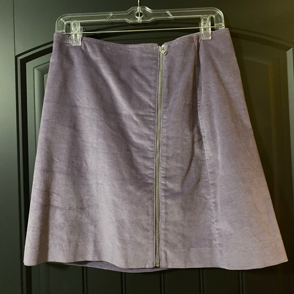 Loft lavender velvet skirt